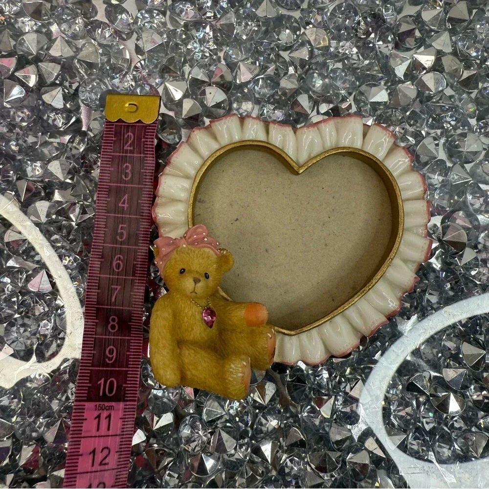 Picture frame 1997 October bear gemstone birthstone mini frame vintage